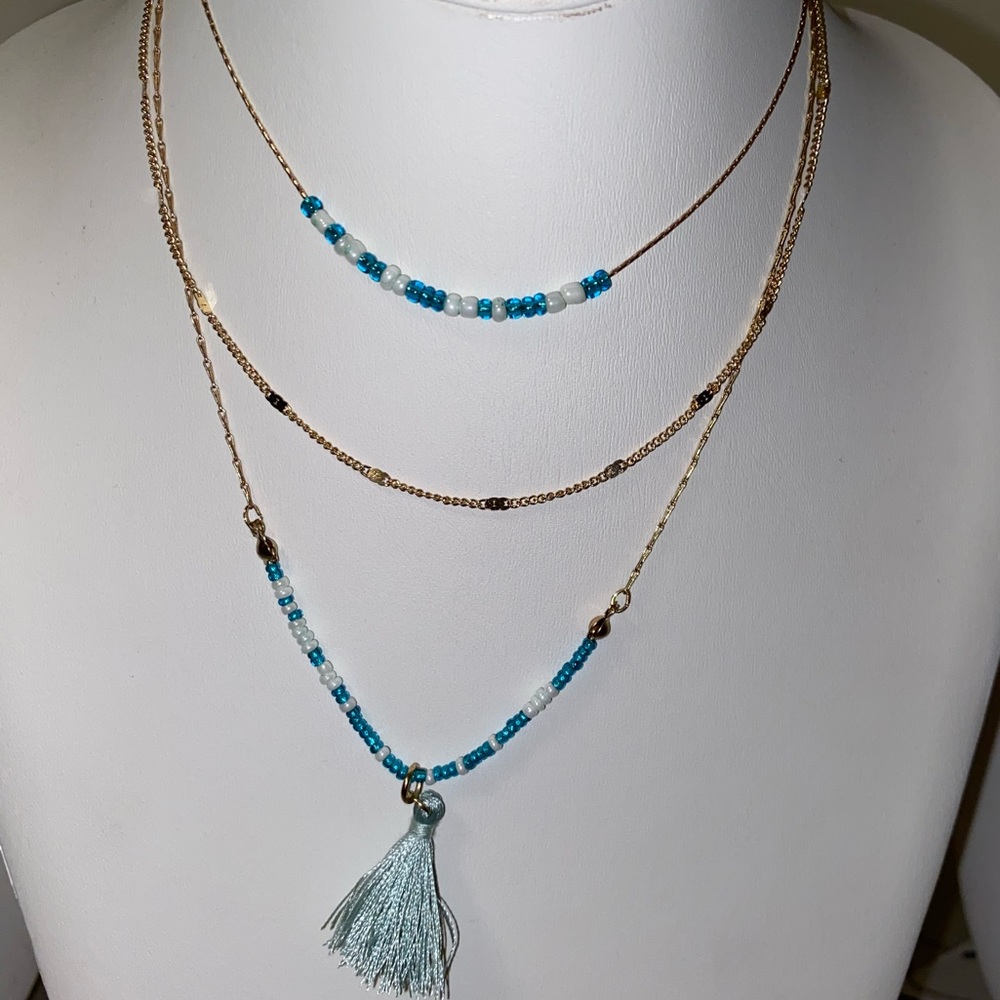 NWTCharming Charlie 3Chain Gold Necklace